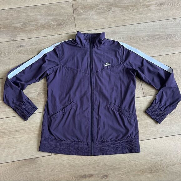 Nike Full Zip Purple Windbreaker Jacket Lightweight Athletic Coat Size Large - Picture 5 of 9